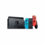 Consola Nintendo Switch negra con mandos Joy-Con derecho de color rojo neón - Imagen 7